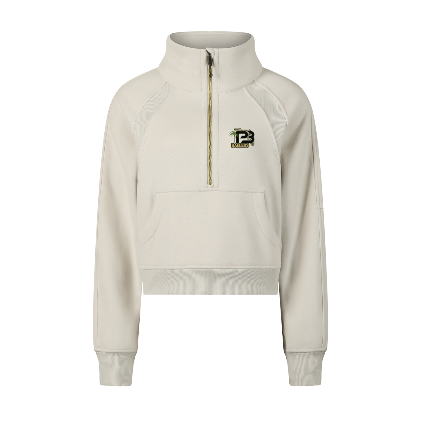 Cropped Half-Zip Sweatshirt