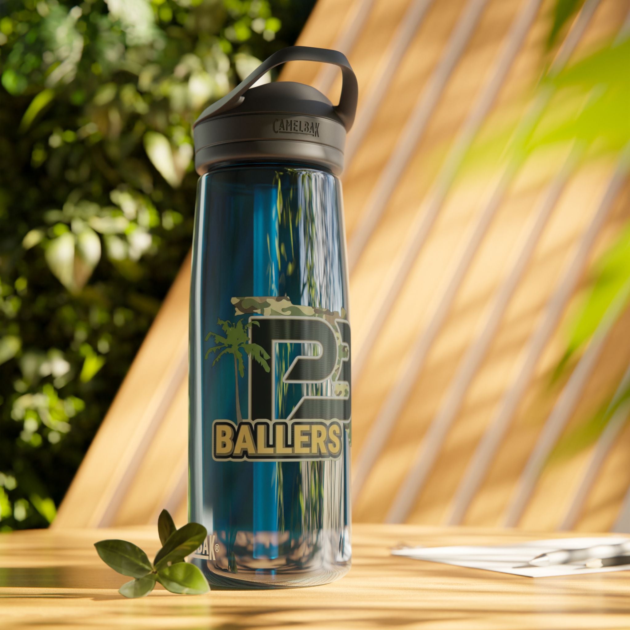 Water Bottle - 'PB Ballers' CamelBak Eddy® 20/25oz Clear Sports Bottle with Straw Lid