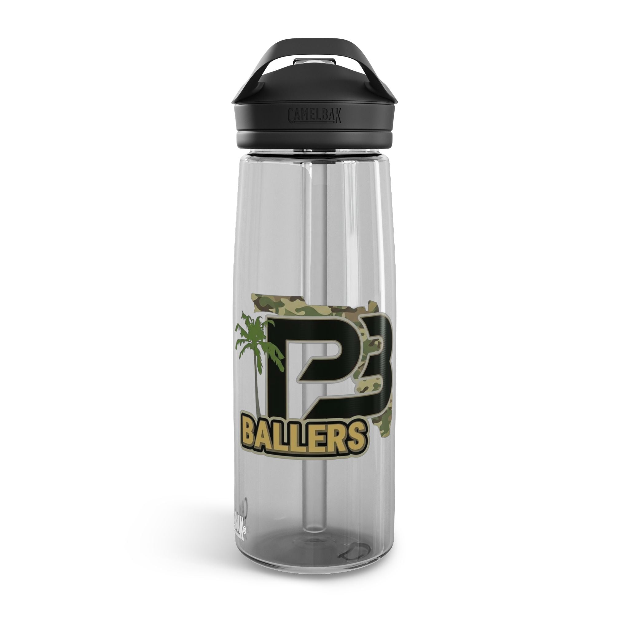Water Bottle - 'PB Ballers' CamelBak Eddy® 20/25oz Clear Sports Bottle with Straw Lid