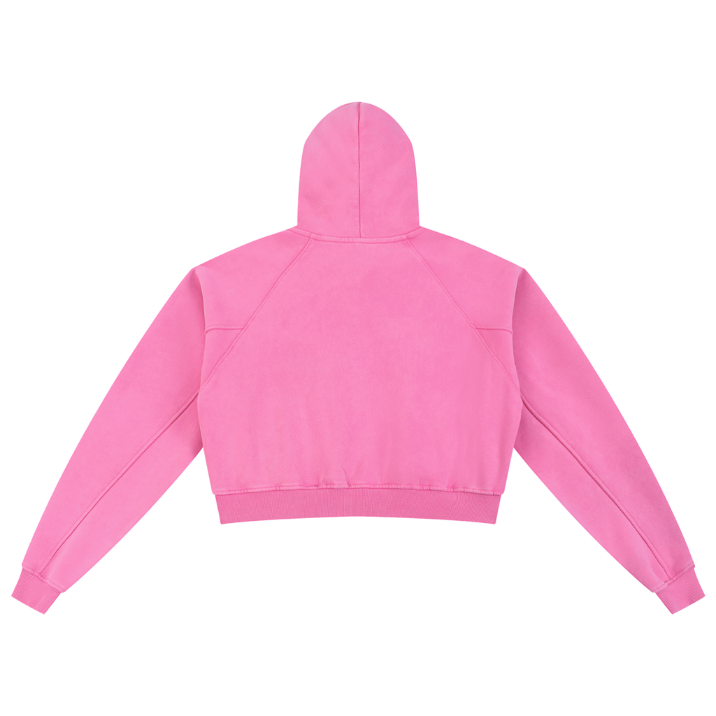 PB Ballers Snow Washed Cropped Hoodie