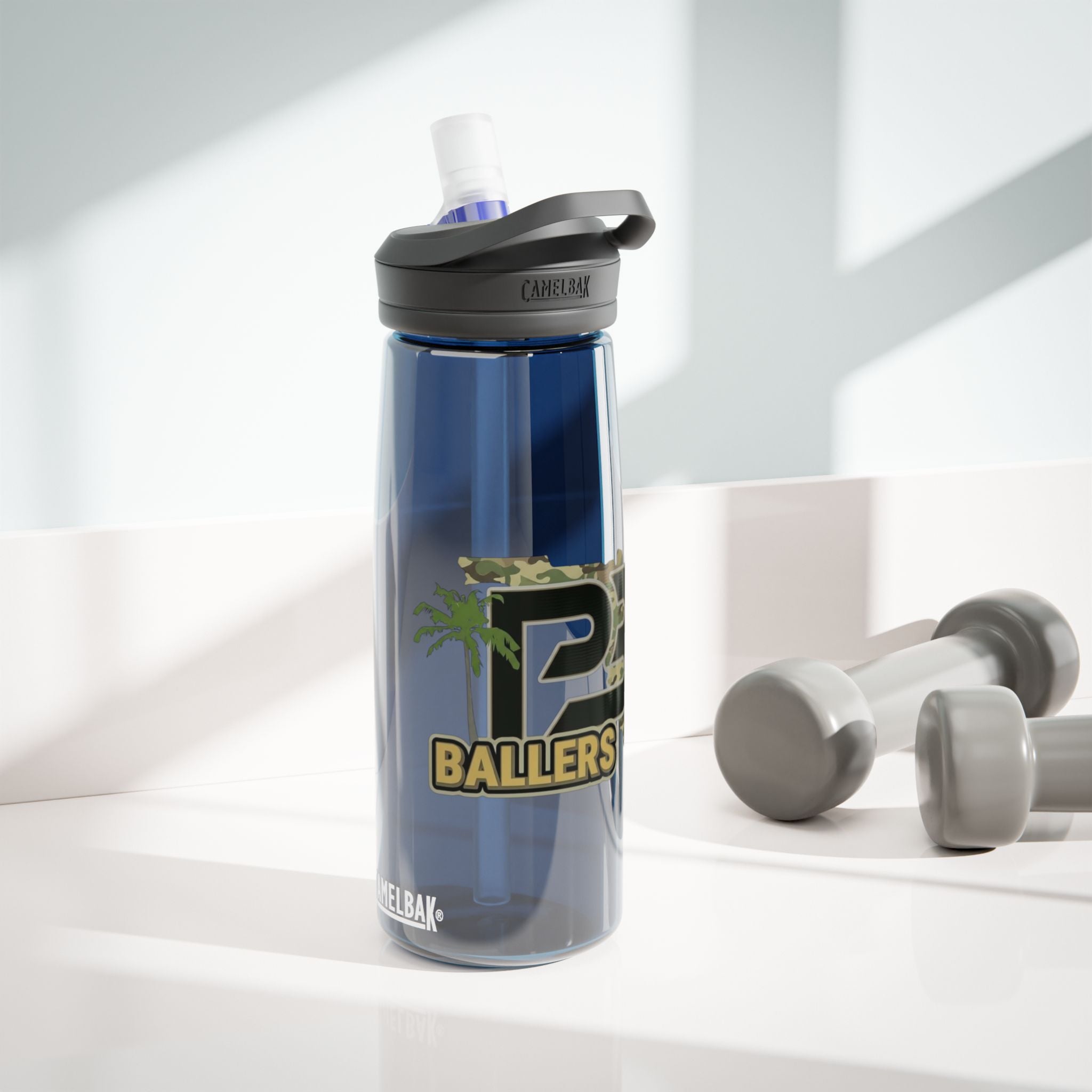 Water Bottle - 'PB Ballers' CamelBak Eddy® 20/25oz Clear Sports Bottle with Straw Lid