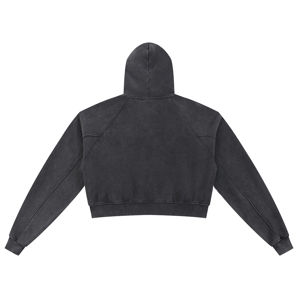 PB Ballers Snow Washed Cropped Hoodie