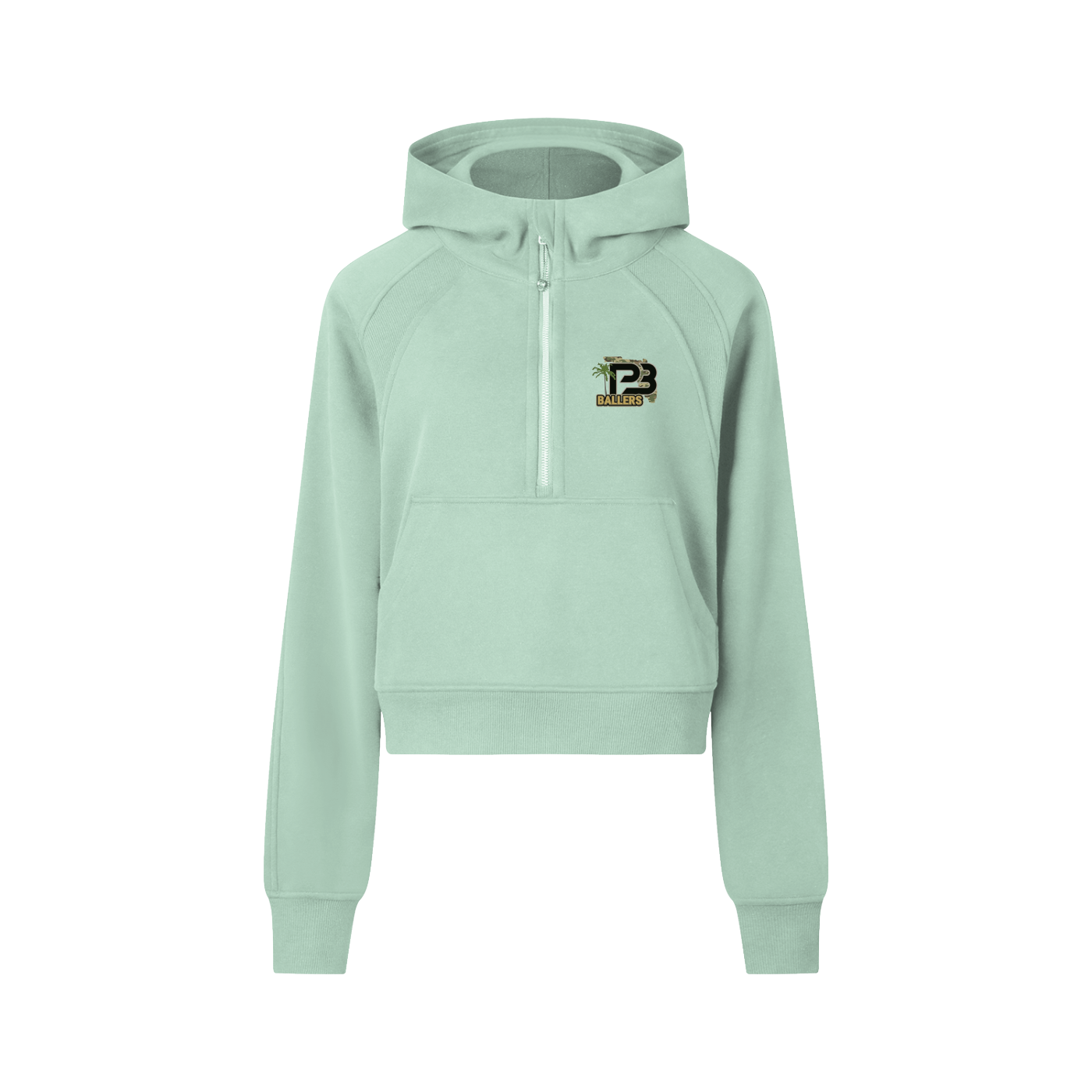 Cropped Half-Zip Hoodie